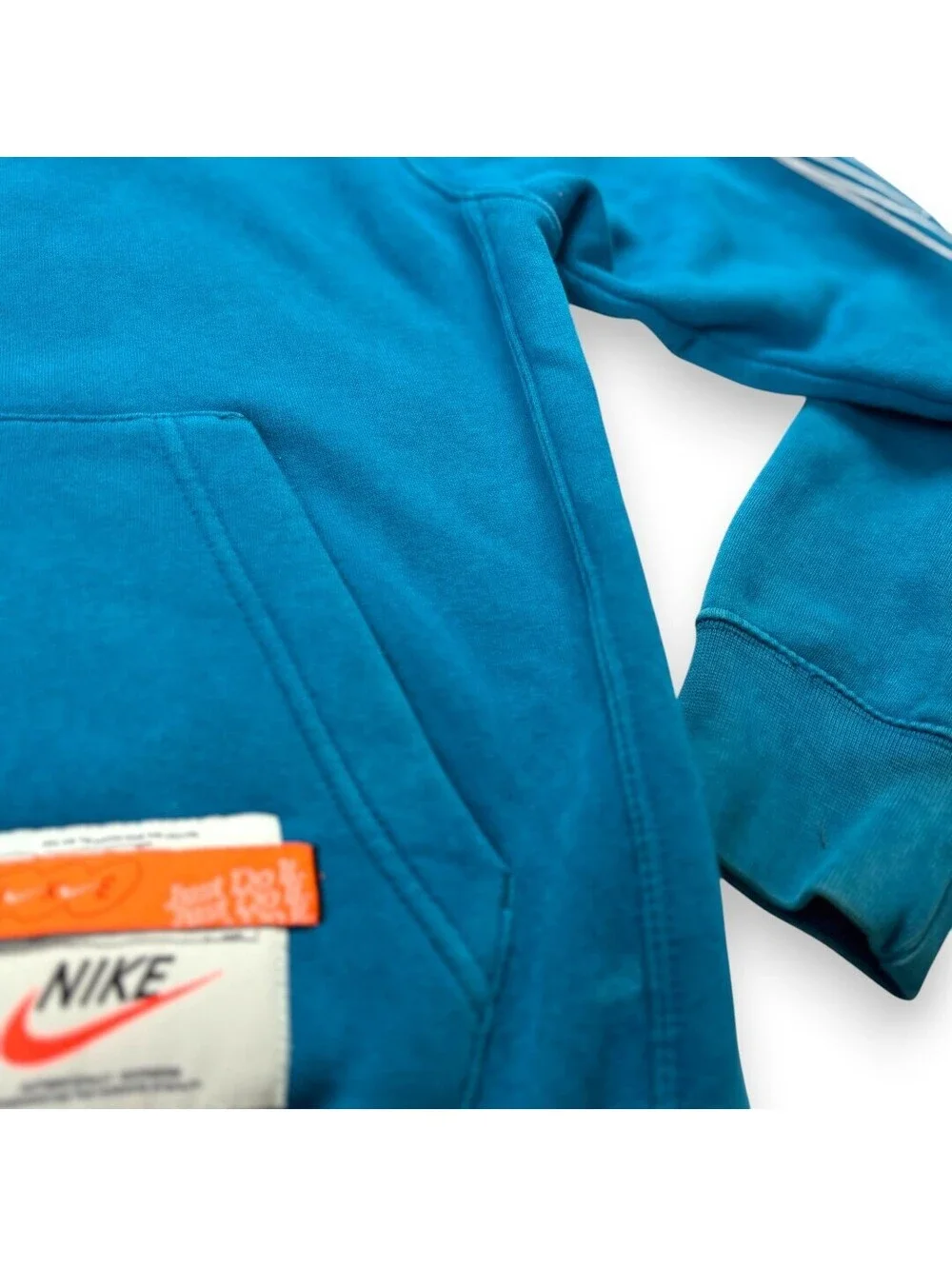 Hoodie Mens Small Blue Washed Pullover Sweatshirt Casual Streetwear Nike